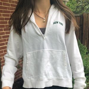 Brandy Melville white “New York” sweatshirt